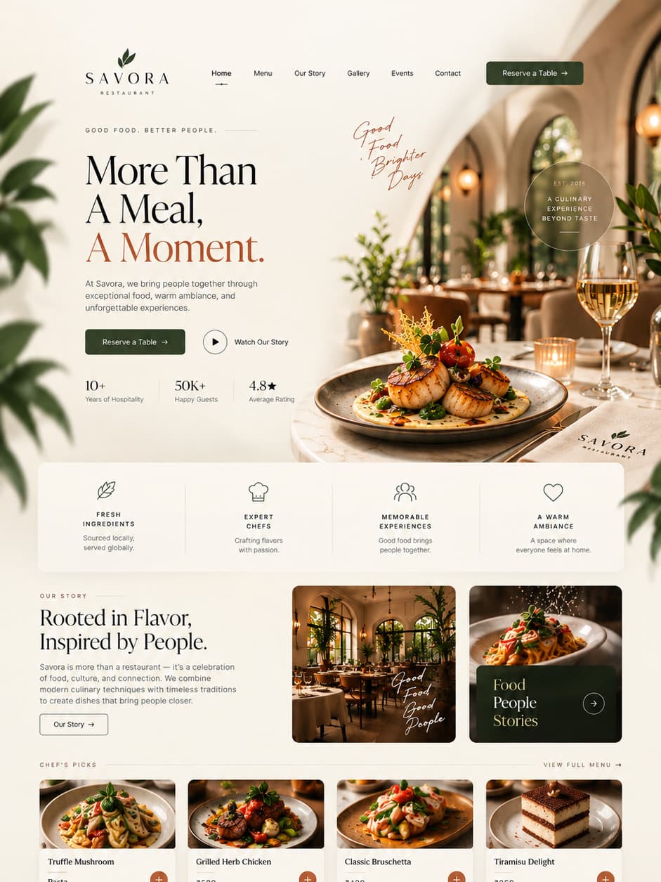 Restaurant website
